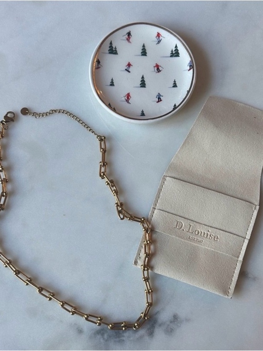 D Louise Gold Link Necklace